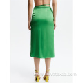 100%Viscose Side Slit Half Body Wrap Skirt